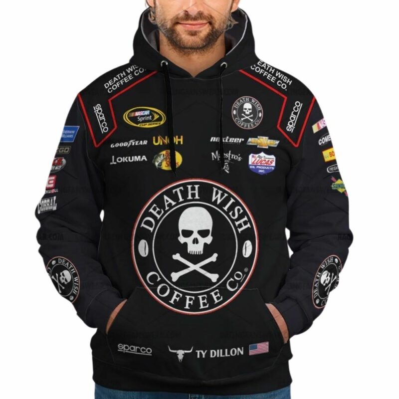 Ty Dillon Nascar Racing 2016 Death Wish Coffee Co Uniform 3D Hoodie 1