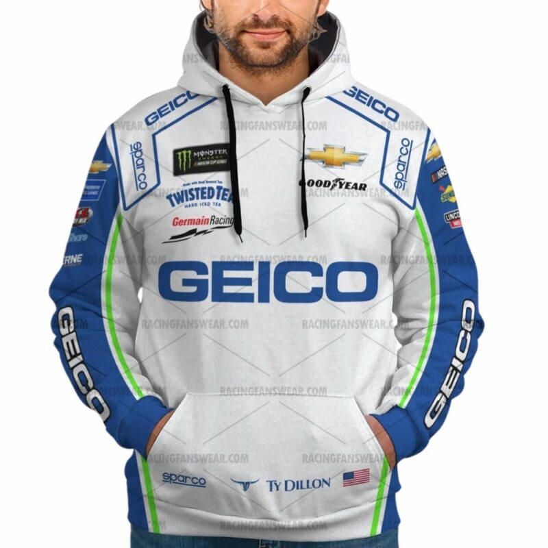Ty Dillon Nascar Racing 2019 Geico Uniform 3D Hoodie 1