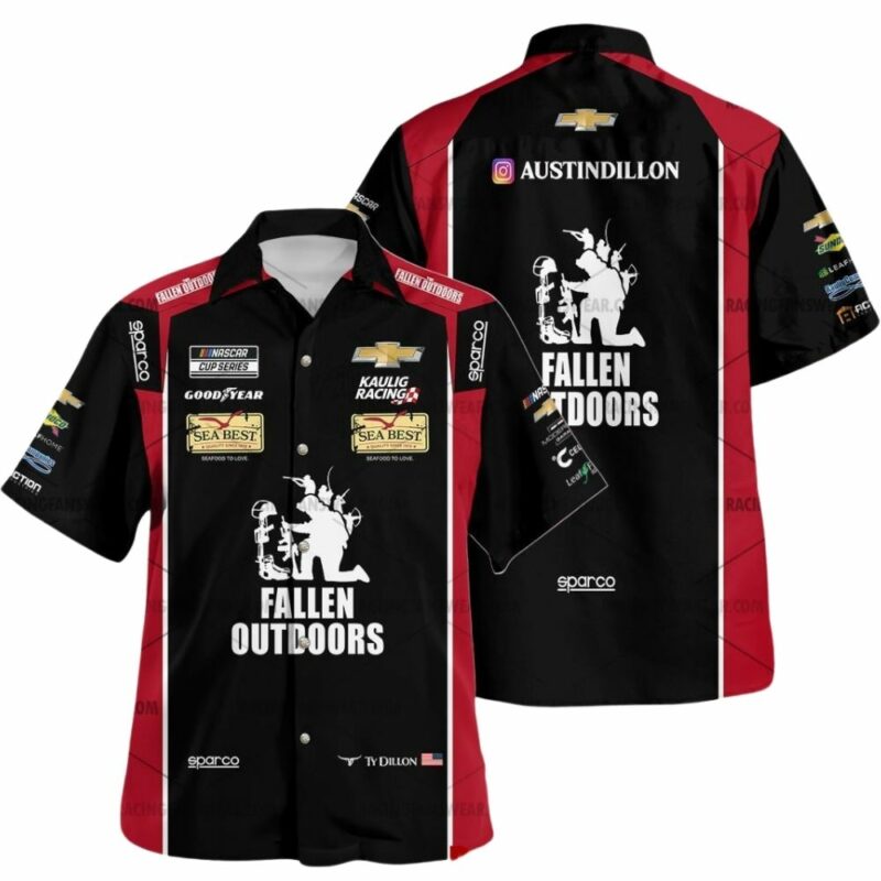 Ty Dillon Nascar Racing 2025 Fallen Outdoors Uniform Hawaiian Shirt 1