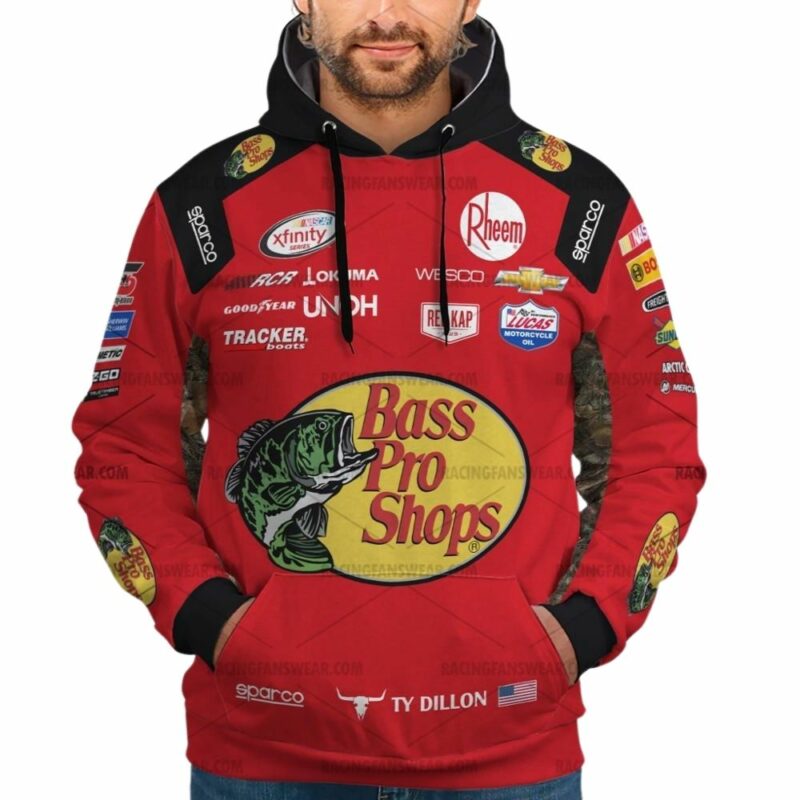 Ty Dillon Nascar Racing Bass Pro Shops Uniform 3D Hoodie 1