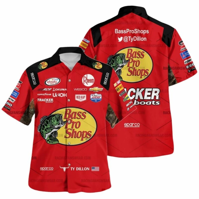 Ty Dillon Nascar Racing Bass Pro Shops Uniform Hawaiian Shirt 1