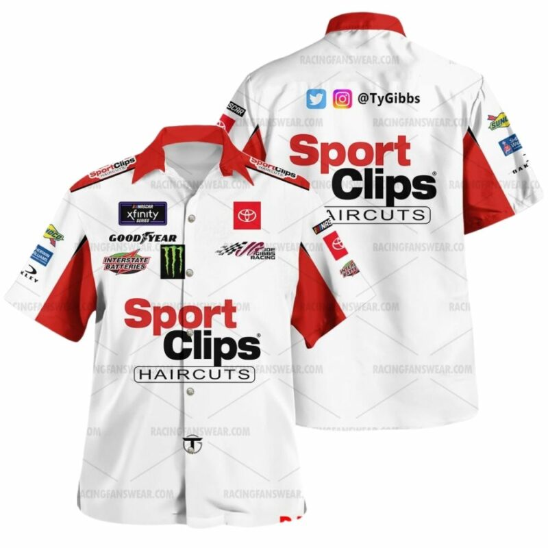 Ty Gibbs Nascar 2022 Racing Sport Clips Haircuts Uniform Hawaiian Shirt 1