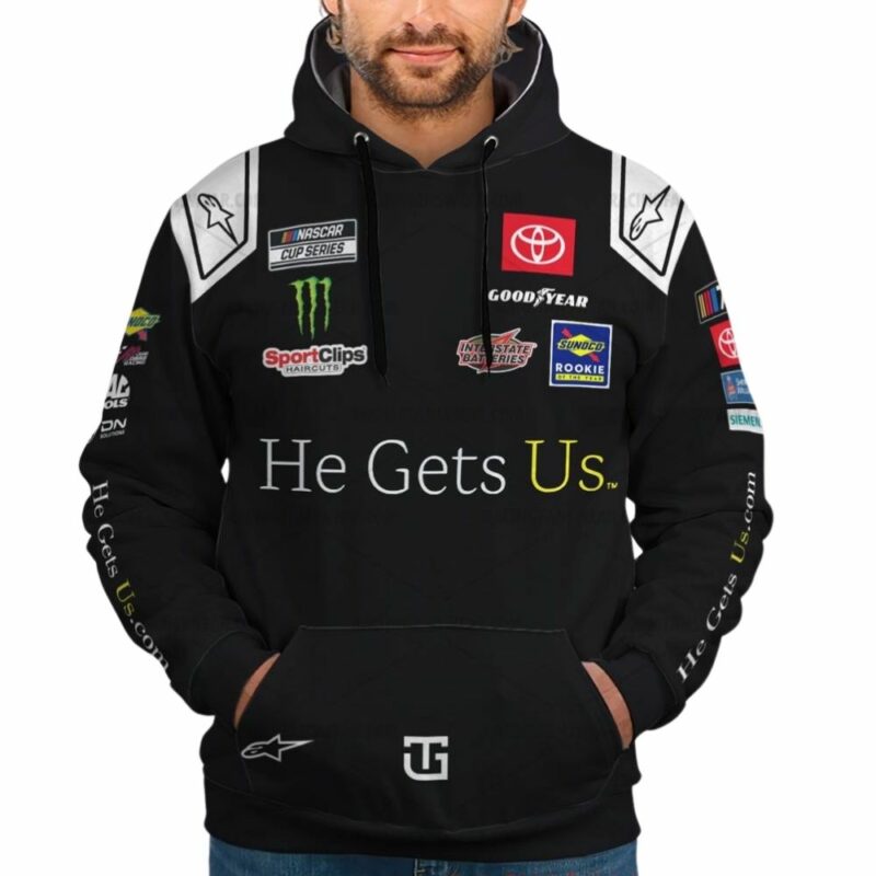 Ty Gibbs Nascar Racing 2023 He Gets Us Uniform 3D Hoodie 1