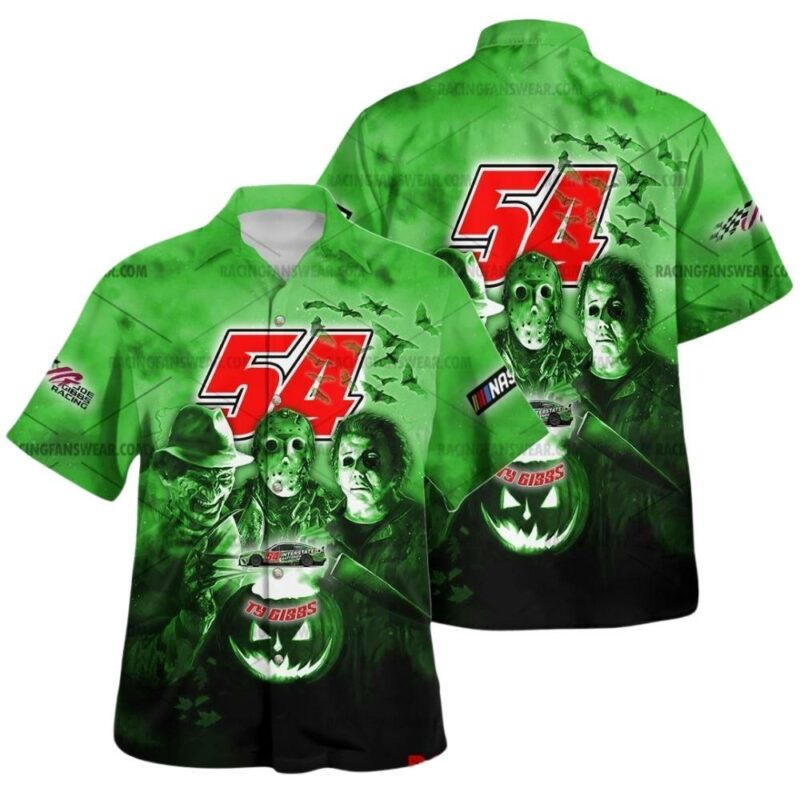 Ty Gibbs Nascar Racing With Friends Horror Halloween Hawaiian Shirt 1