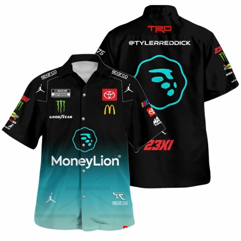 Tyler Reddick Nascar 2023 Racing Moneylion Uniform Hawaiian Shirt 1