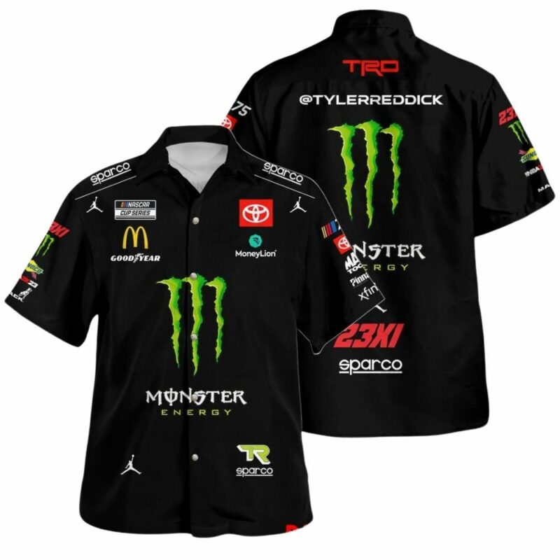 Tyler Reddick Nascar 2023 Racing Monster Energy Uniform Hawaiian Shirt 1