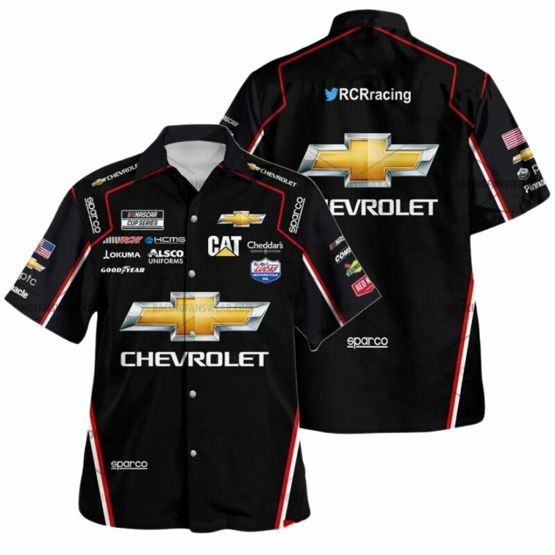 Tyler Reddick Nascar Racing 2021 Chevrolet Uniform Hawaiian Shirt 1