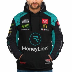 Tyler Reddick Nascar Racing 2024 23XI Racing MoneyLion Uniform All Over Print Hoodie