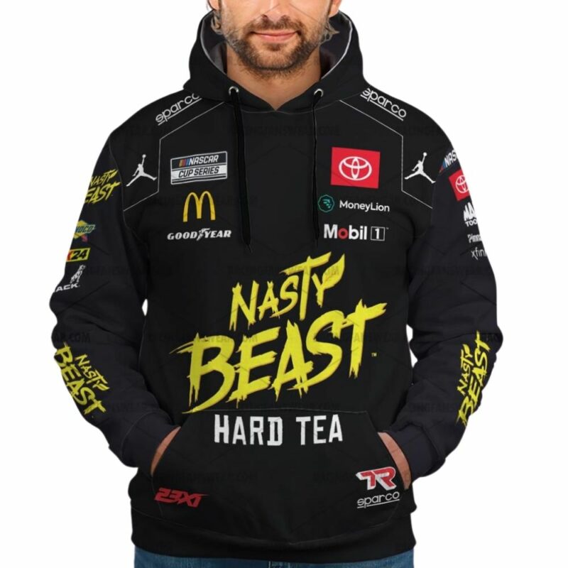 Tyler Reddick Nascar Racing 2024 23Xi Racing Nasty Uniform 3D Hoodie 1