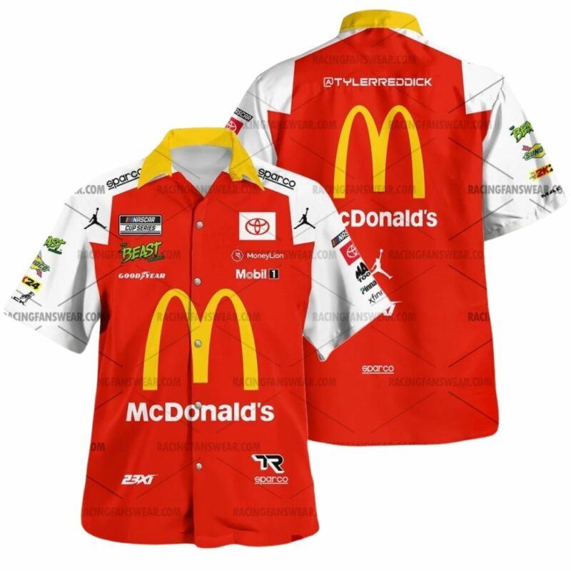 Tyler Reddick Nascar Racing 2024 Mcdonalds Uniform Hawaiian Shirt 1