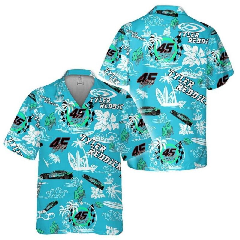 Tyler Reddick Nascar Racing Floral Flower Tropical Hawaiian Shirt 1