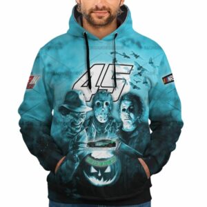 Tyler Reddick Nascar Racing With Friends Horror Halloween All Over Print Hoodie