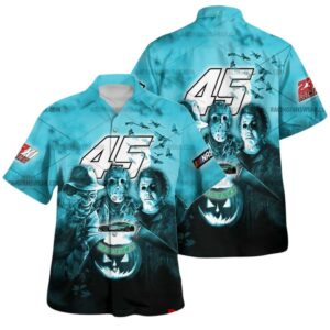 Tyler Reddick Nascar Racing With Friends Horror Halloween Hawaiian Shirt