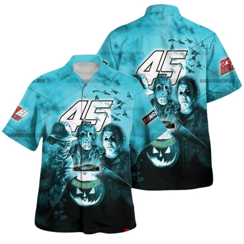 Tyler Reddick Nascar Racing With Friends Horror Halloween Hawaiian Shirt 1