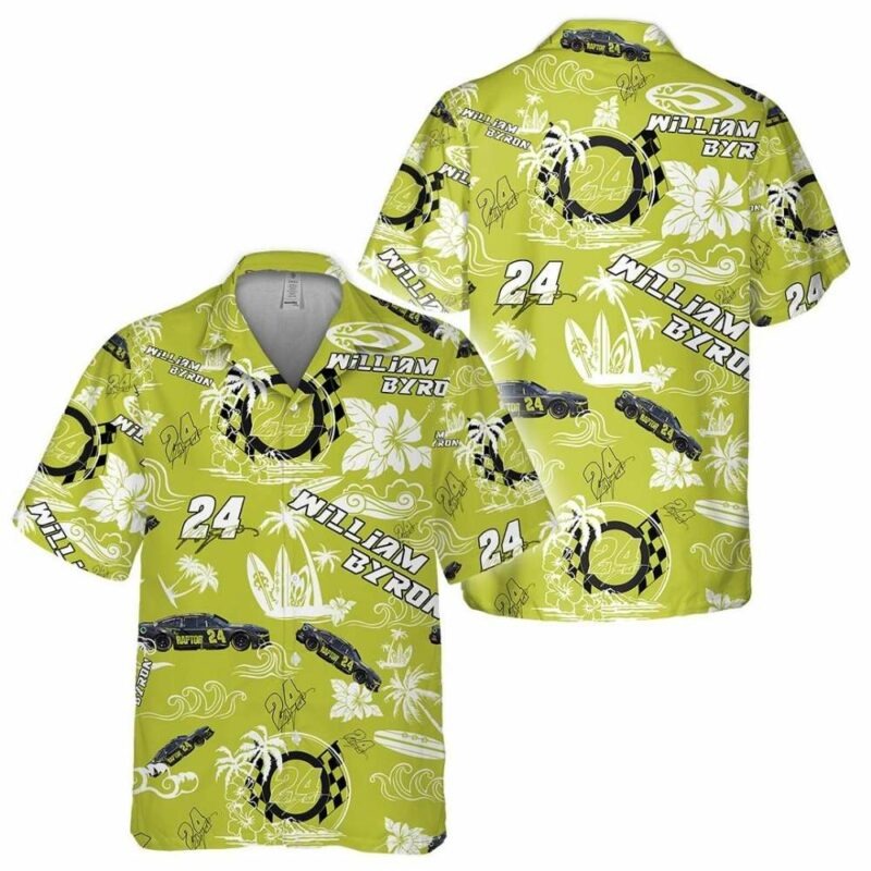 William Byron Floral Flower Nascar Racing Hawaiian Shirt 1