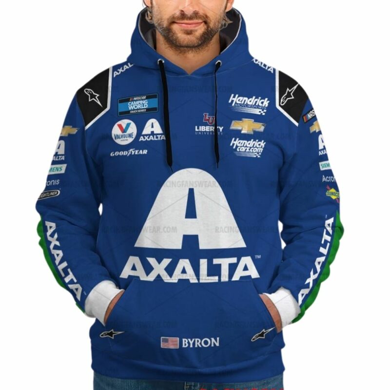 William Byron Nascar 2022 Racing Axalta Uniform 3D Hoodie 1