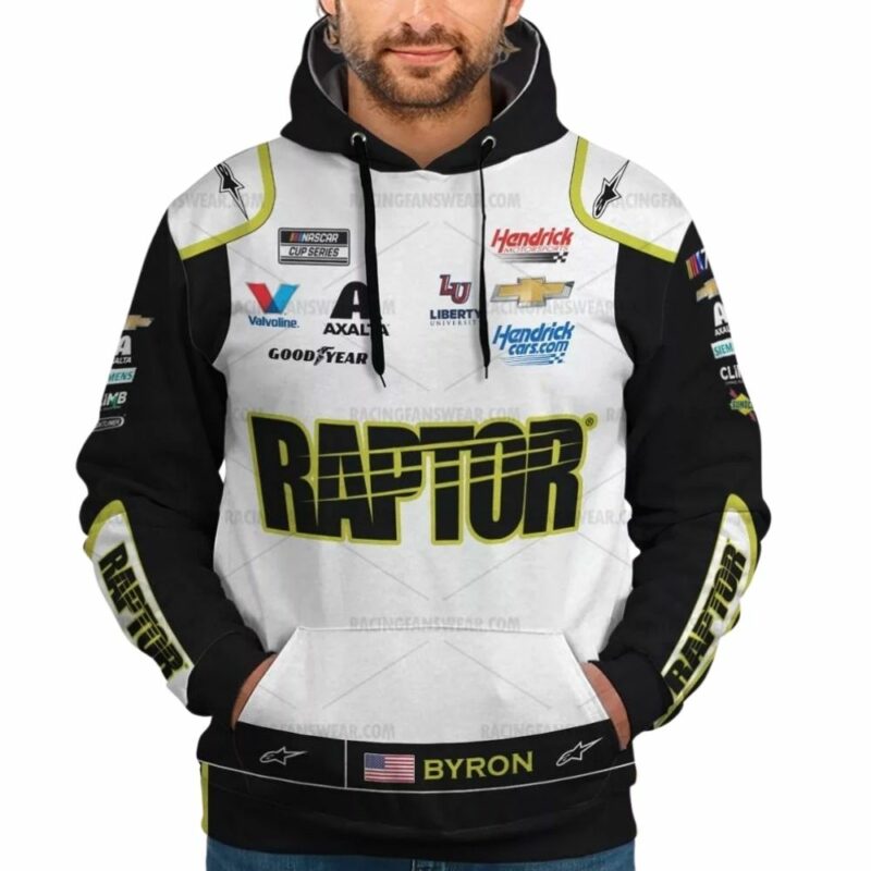 William Byron Nascar 2023 Hendrick Motorsport Raptor Racing Uniform 3D Hoodie 1