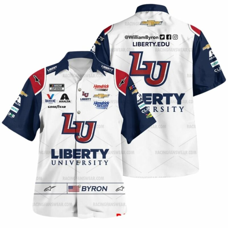 William Byron Nascar 2023 Liberty University Racing Uniform Hawaiian Shirt 1