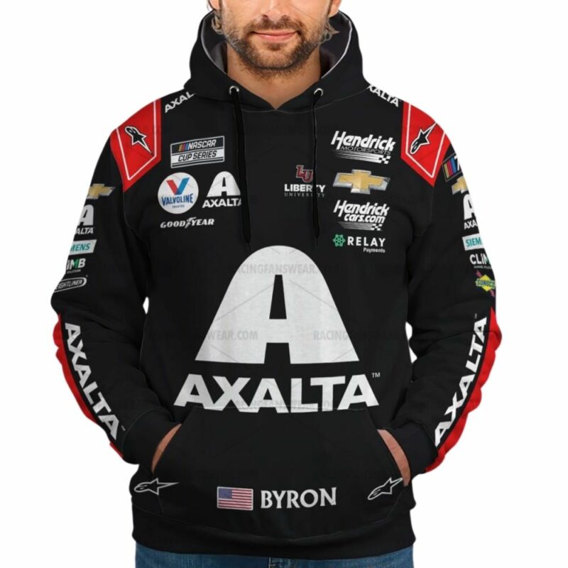 William Byron Nascar 2023 Racing Axalta Uniform 3D Hoodie 1