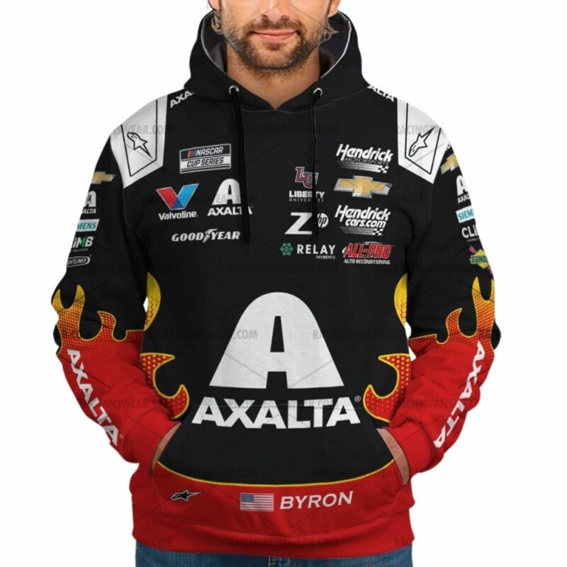 William Byron Nascar Racing Axalta 2025 Uniform 3D Hoodie 1