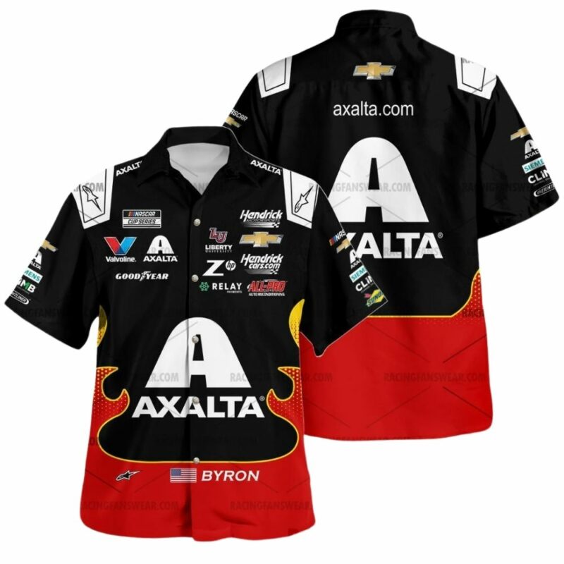 William Byron Nascar Racing Axalta 2025 Uniform Hawaiian Shirt 1