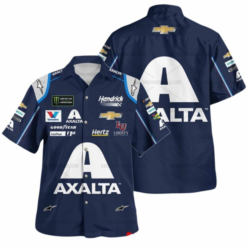 William Byron Nascar Racing Axalta Uniform Hawaiian Shirt 1