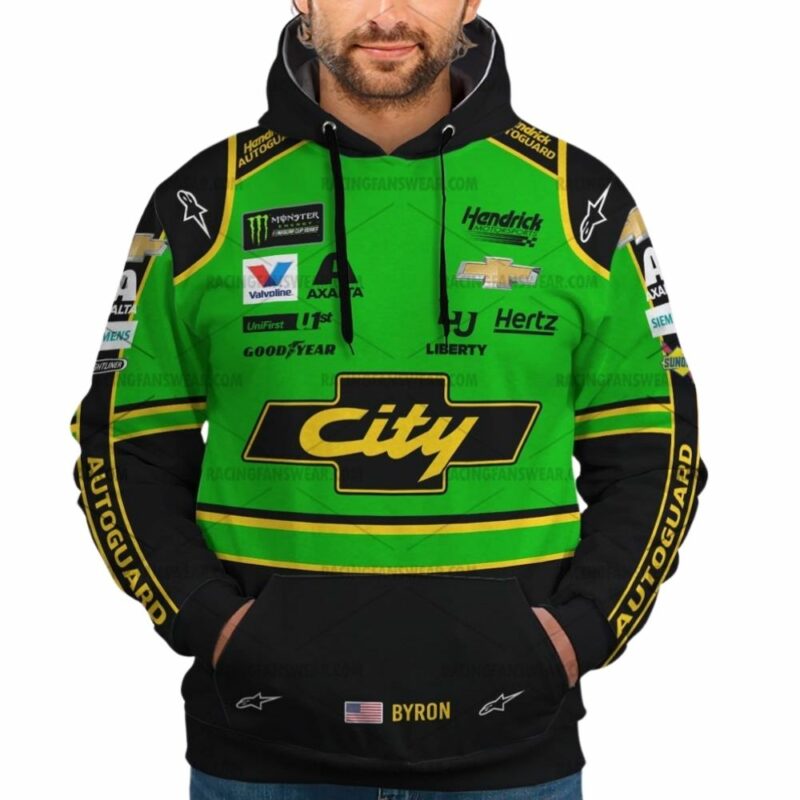 William Byron Nascar Racing Chevrolet City 2019 Uniform 3D Hoodie 1