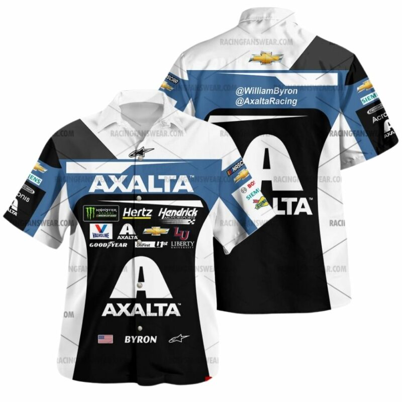 William Byron Nascar Racing Hendrick Motorsport Good Year And Axalta Uniform Hawaiian Shirt 1