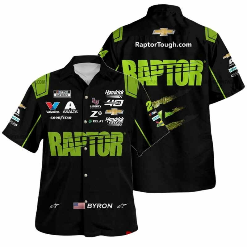 William Byron Nascar Racing Hendrick Motorsports Raptor Uniform Hawaiian Shirt 1