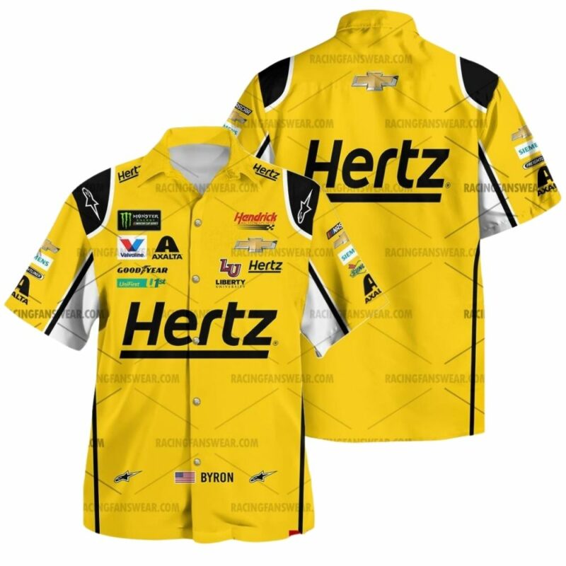 William Byron Nascar Racing Hertz 2019 Uniform Hawaiian Shirt 1