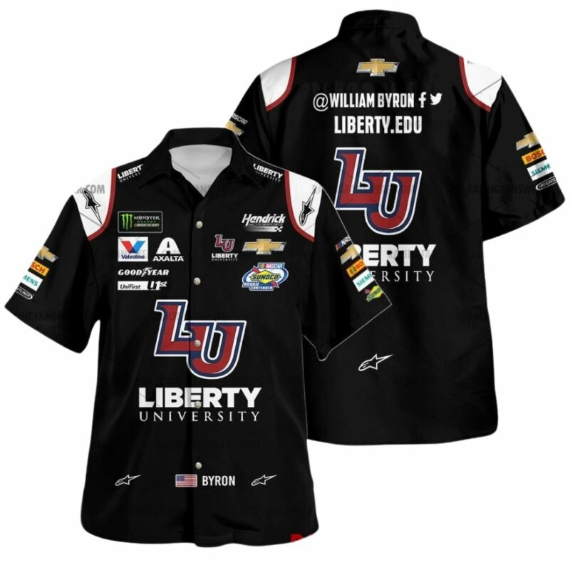 William Byron Nascar Racing Liberty University 2018 Uniform Hawaiian Shirt 1