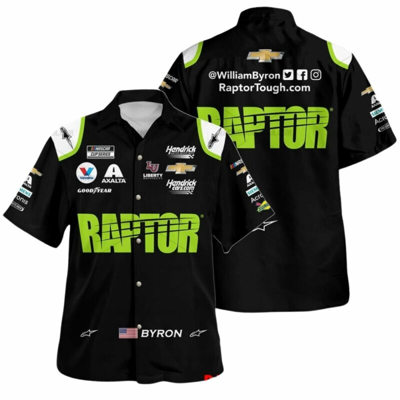 William Byron Raptor Nascar Racing 2022 Uniform Hawaiian Shirt 1