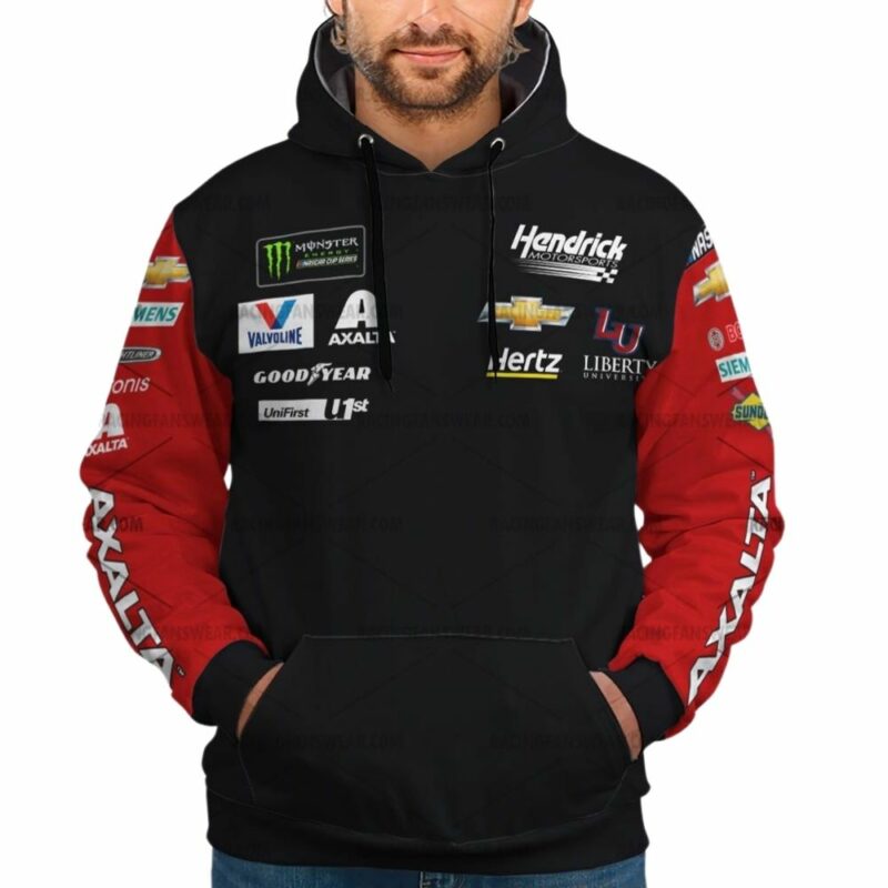William Byron Valvoline Henrick Motorsport Axalta Nascar Racing Uniform 3D Hoodie 1