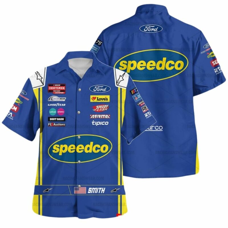 Zane Smith Nascar 2023 Speedco Ford Racing Hawaiian Shirt 1