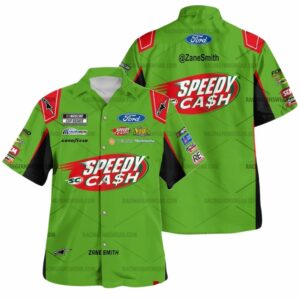Zane Smith Nascar Racing 2025 Speedy Cash Uniform Hawaiian Shirt