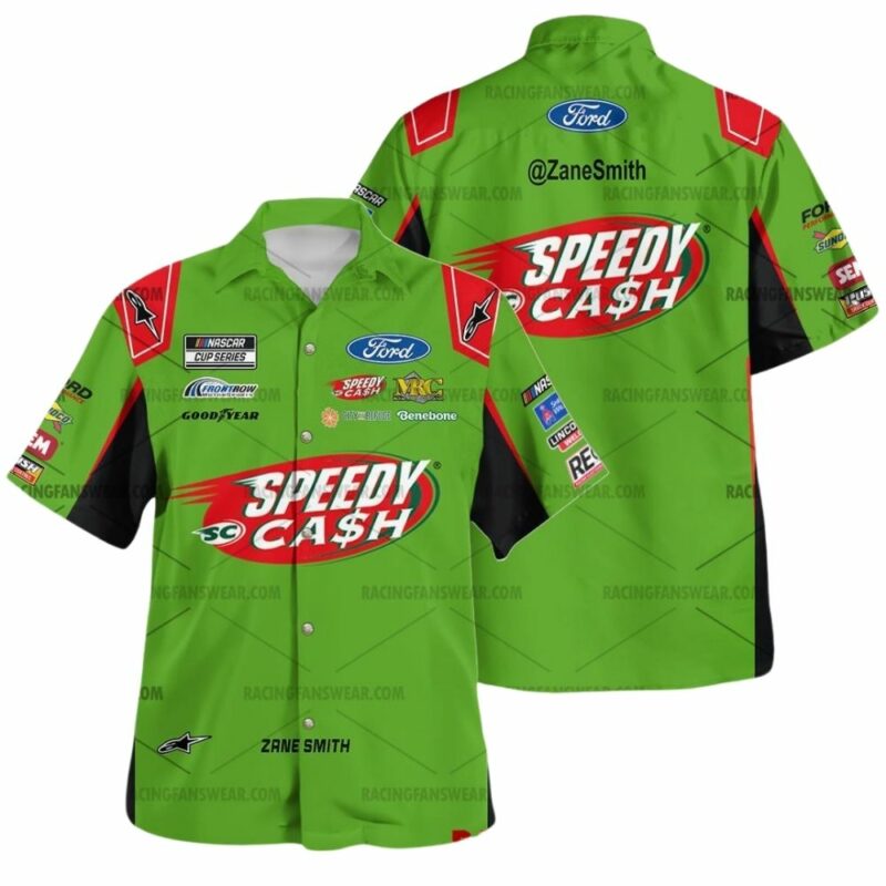 Zane Smith Nascar Racing 2025 Speedy Cash Uniform Hawaiian Shirt 1